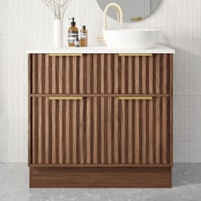Salamander 900mm Freestanding Single Vanity with Solid Surface Countertop